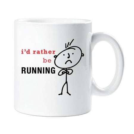 

Mens I d Rather Be Running Mug Cup Novelty Friend Gift Valentines Gift Dad Friend Boyfriend Brother Uncle