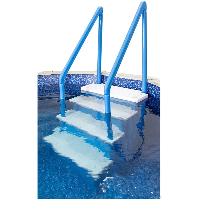 Above Ground Pool Stairs 4-Step Pool Ladder With Double Handrails – For ...