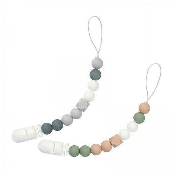 Lipstore 2x2x Silicone Dummy Pacifier Clip Feeding Accessories for Newborn Boys Girls B