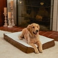 thumbnail image 3 of Happy Hounds Oscar Sherpa Orthopedic Dog Bed, Latte, Small (36 x 24 in.), 3 of 9