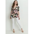 thumbnail image 6 of LaClef Women's Floral and Polka Dot Pleated Peplum V Neck Maternity Top, 6 of 6