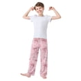 thumbnail image 2 of Cute Pink Bow Boys Pajama Pants Soft and Lightweight Elastic Waistband Children's Pajama Pants, 2 of 8