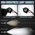 thumbnail image 3 of Potente bombilla LED H4 para motocicleta, actualización de versión 2020, 3 lados, 360 grados Cob H4 oso de fresa Electrónica, 3 of 4