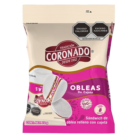 Obleas de cajeta Coronado 72 g
