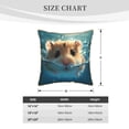 thumbnail image 2 of KLL Cute Swimming Guinea Pig Decorative Throw Pillow Covers Velvet Soft for Couch Sofa Bedroom Living Room Outdoor (No pillow core)- 18"x18", 2 of 5