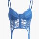 thumbnail image 5 of Moda sexy encaje halter halter espalda descubierta cruzado halter corto irregular caliente chicas camiseta interior top chambray camiseta interior, 5 of 5