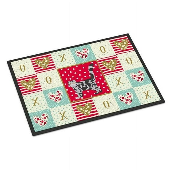 Carolines Treasures Foldex Exotic Fold #1 Cat Love Indoor or Outdoor Mat 18x27 doormats, Multicolor