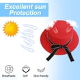 thumbnail image 4 of 52-54 cm hat circumference children's bow flat top hat summer hat outdoor sunshade beach sun hatred, 4 of 5