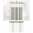 thumbnail image 6 of No Hook Shower Curtain with Snap in Liner, Boho Khaki Stripes Abstract Geometric Texture Hotel Shower Curtains for Bathroom, Washable Shower Curtain Liner Set with Mesh Top Window, 36"x78", 6 of 6