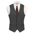 thumbnail image 2 of Gioberti - Chaleco formal para hombre, color carbón, talla 5XL, 2 of 5