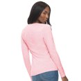 thumbnail image 2 of Felina | Long Sleeve Crew Neck Shirt | Cotton & Modal (Shell Pink, Medium), 2 of 3
