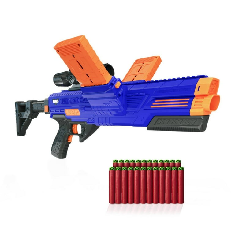 Dart Zone Motorized Vulcanator Double Magazine Dart Blaster
