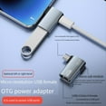thumbnail image 5 of Cable Adaptador OTG 4K con Suministro de Energía Micro-USB A USB con Diseño en Ángulo. Adecuado para Tableta, TV (Derecha), 5 of 5