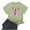 Pink-Green, variant on Nfurl Plus Size Women Breast Cancer Awareness T Shirts Inspirational Pink Ribbon Graphic Tees Casual Short Sleeve Crewneck Tshirt Gray XL