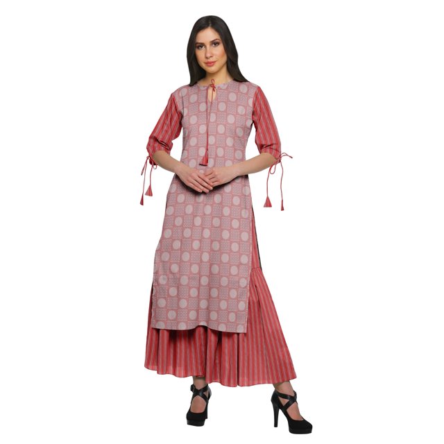 Moomaya Two Piece Palazzo Set Printed WoMen's Ethnic Wear Indian Outfit