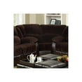 thumbnail image 3 of Benzara Transitional Style Champion & Leatherette Corner Chair, Brown, 3 of 5