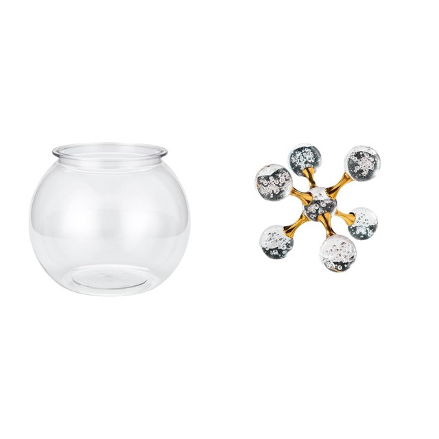 Adorno De Pecera Con Forma De Esfera De Burbuja Transparente, Estatua Moderna Transparente, Escultura Decorativa Para Dormitorio, Escritorio, Sala De Estar, Decoración Del Hogar, Jarrón