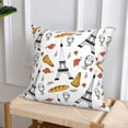 thumbnail image 6 of Throw Pillow Covers, Eiffel Tower pizza Soft Square Pillow Cases with Invisible Zipper for Couch Bed Sofa, Farmhouse Fall Home Decor 12"x12", 6 of 7