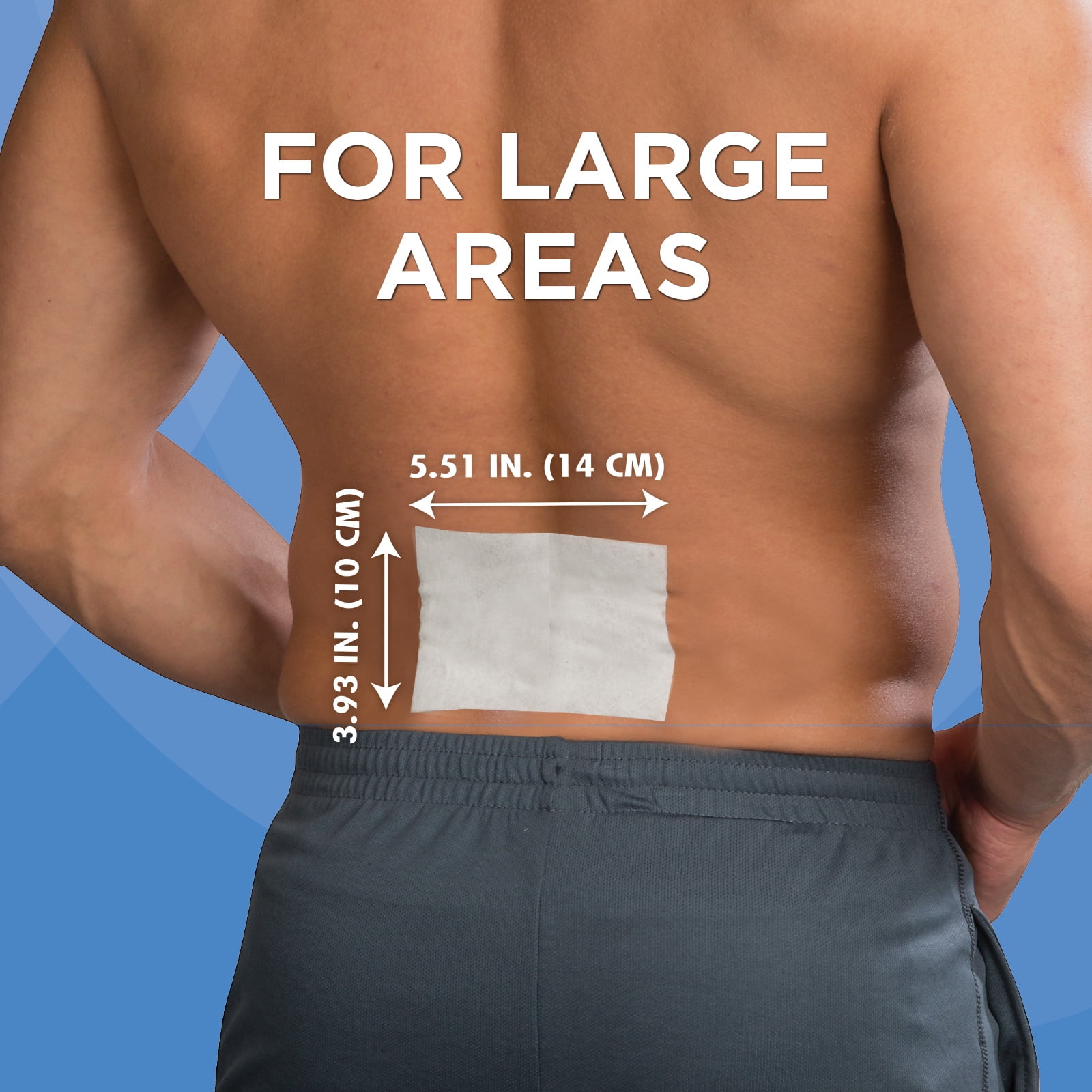 HealthWise™ Maximum Strength OTC Pain Relief Patch | 4% Lidocaine Patch | 3.9” x 5.5” | 25-Count Box | Paraben Free