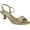 Gold Metallic, variant on Dyeables Women's Brielle Ankle Strap Sandal