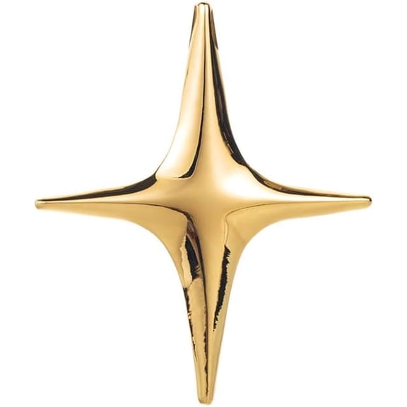 Gold Star Brooch Pin for Women Men Polished Stainless Steel Fashion Simple Brooches Lapel Pins Unique Hat Bag Dress Accessories Christmas Festival Holiday Birthday Party Jewelry Unisex Gift