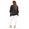 thumbnail image 3 of Blusa asimetrica con detalles de encaje Roman Fashion /Tallas Extras, 274 (Negro) negro 42, 3 of 6