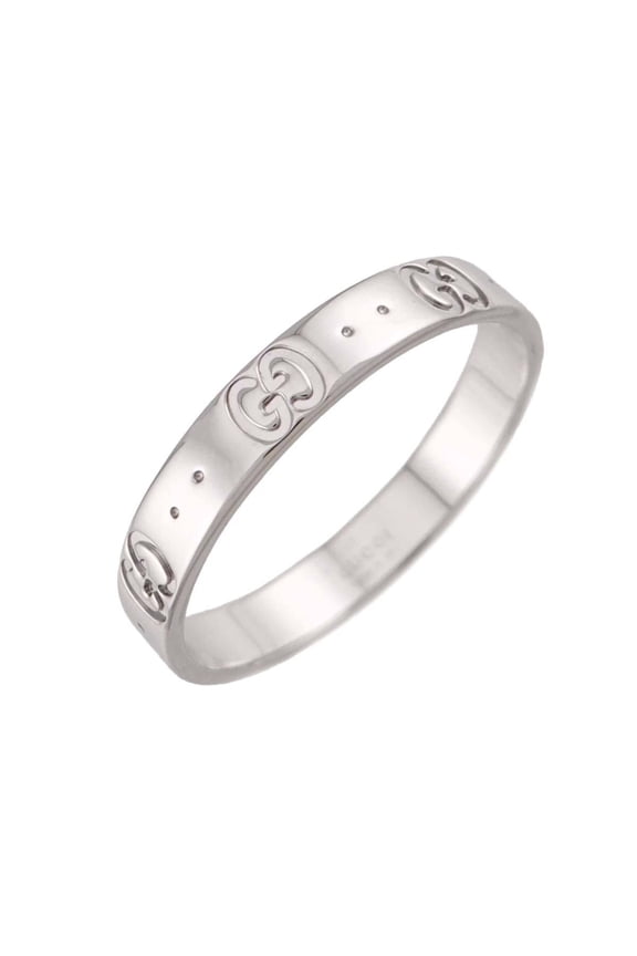 Pre-Owned Gucci Icon Ring #25, 18K WG (White Gold 750)
