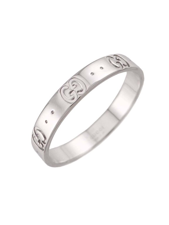 Pre-Owned Gucci Icon Ring #25, 18K WG (White Gold 750)