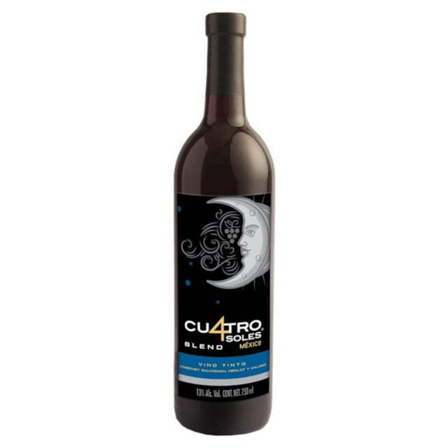 Caja de 12 Vino Tinto Cuatro Soles Blend 750 ml