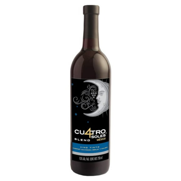 Pack de 4 Vino Tinto Cuatro Soles Blend 750 ml Cuatro Soles Blend