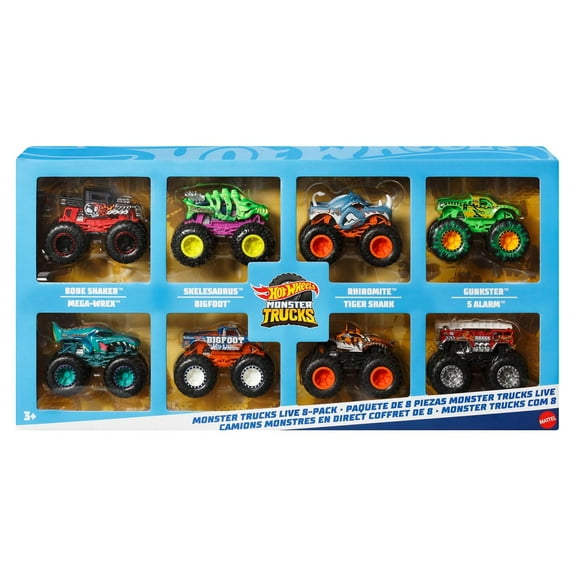 Hot Wheels Monster Trucks Live Diecast Car 8-Pack (2024)