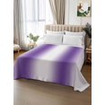 thumbnail image 2 of Purple White Ombre Full Size Flat Sheet, Wrinkleproof & Fadeproof Cooling Flat Bed Sheet Only, Modern Abstract Art Farmhouse Gradient Breathable Soft Bedding Top Sheets 81 x 96 Inches, 2 of 8