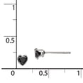 thumbnail image 3 of Stainless Steel Polished 4mm Black Heart CZ Stud Post Earrings, 3 of 7