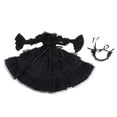 thumbnail image 2 of Victoriana de Manga Burbuja Princesa con Cinta de Cabello de Disfraz Decoraciones para 1/3 Modelo de Lolita Negro yotijar Vestido de Muñecas de 60 cm, 2 of 10