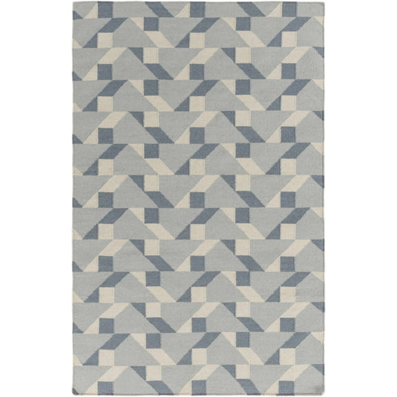 BoutiqueRugs Bonita Contemporary Area Rug - Slate Blue, Denim, Ivory - 2' x 3'