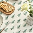 thumbnail image 2 of Christmas Tablecloth 60×84 Inch Oval, Trees Green Boho Washable Table Cover for Party Picnic Dinner Decor, 2 of 6