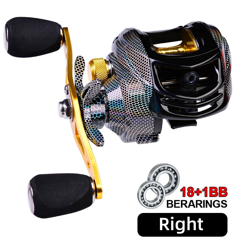 Topline Tackle 18 + 1 Ball Bearings Baitcasting Reel Fishing Fly High