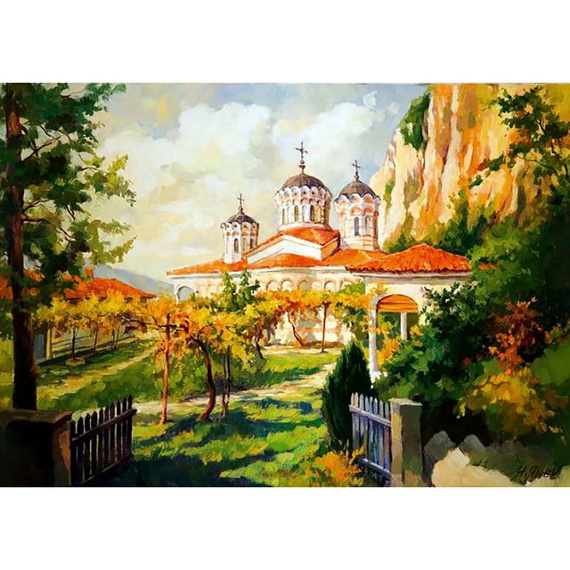 Pintura de diamante (DE1119) 5D DIY paisaje de construcción bordado punto de cruz costura 20X30cm FLhrweasw Nuevo