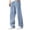 Blue, variant on CPNG Teen Boys Solid Color Baggy Jeans Straight Leg Button Front Zipper Casual Loose Denim Trousers Streetwear(Black,13-14 Years)