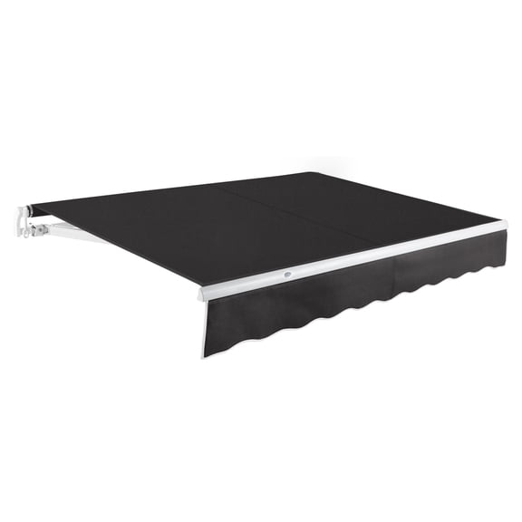 Awntech 24 Ft Maui Manual Heavy Duty Patio Retractable Awning (288in x 9.25in x 120in), Black