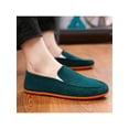 thumbnail image 3 of Frontwalk Mens Flats Slip On Casual Walking Shoes Canvas Loafers Driving Non-Slip Boat Shoe Men Comfort Moccasin Dark Green 9, 3 of 3