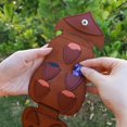 thumbnail image 4 of Owl-Shaped Guitar Pick Holder: Stylish Leather Case With 18 Slots For Musicians Brown, 4 of 9