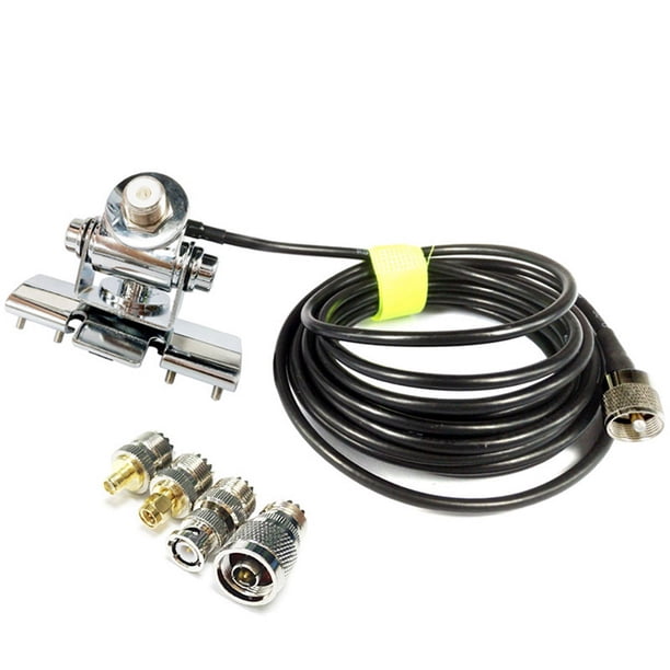 Soporte de Montaje para Antena de Radio de Coche, 5M, PL259, SO239, Cable Extensor de Alimentador Coaxial, Conector BNC Macho Hembra SMA