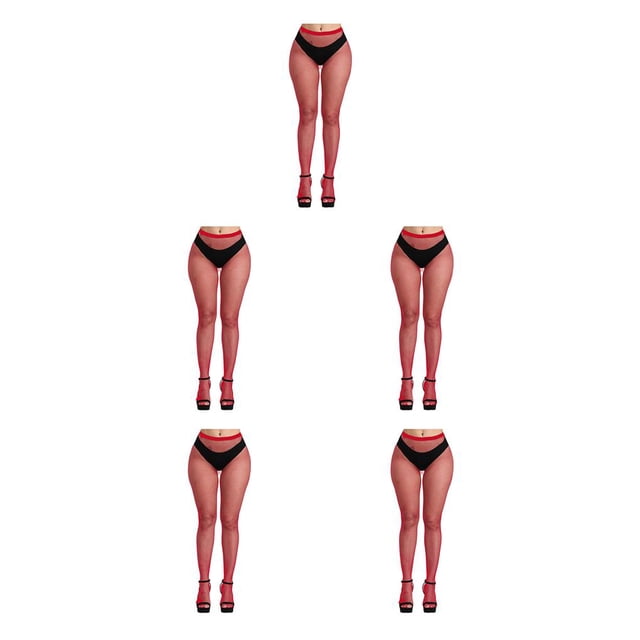 Minnieouse 1 Pair Fashionable Suspender Pantyhose Socks to Tights Hole Design Valentine's Fishnet Dress Comfortable Attractive Touch Type3 NO3