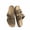 BROWN, variant on DREAM PAIRS Women’s Slide Sandals with Genuine Leather Footbed Adjustable Double Buckle Slip-On Flat Sandals with Arch Support