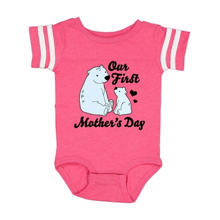 

Inktastic Our First Mothers Day with Polar Bears Gift Baby Boy or Baby Girl Bodysuit