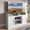White, variant on YANGLI 48" Norrell Farmhouse TV Stand with Open Shelves & Cabinets, Fits 50" TV, White