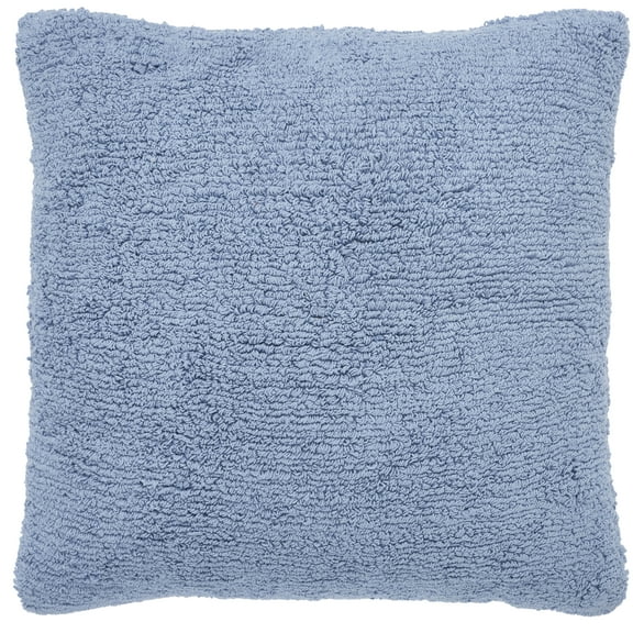 Peppermint Home Solid Color Tufted Decorative Pillow Cover, 22"x 22", Blue