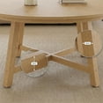 thumbnail image 2 of Modern 36 Inch Round Coffee Table – Industrial Style Center Table, Black Metal Frame, Wood Grain Top, Thick Legs, Adjustable Feet, Easy Assembly – Versatile for Living Room, Bedroom, Office, 2 of 6