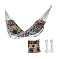 thumbnail image 1 of Hamac Boho Classique avec Pompon, Fait Main, Résistant aux Intempéries, Hamac pour Intérieur et Extérieur, Léger et Durable - pour Patio, Porche, Arrière-Cour, 1 of 5
